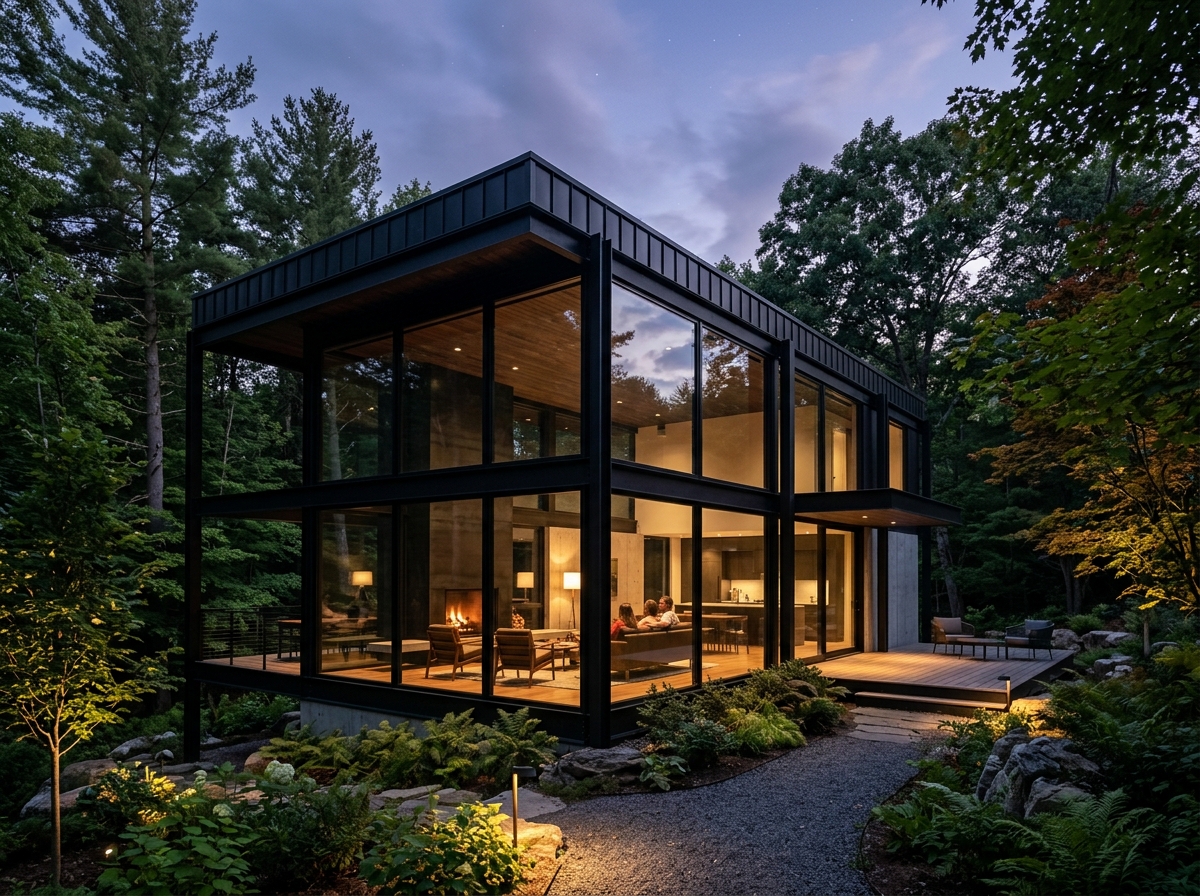 Minimalist Pavilion steel and glass architectural studio